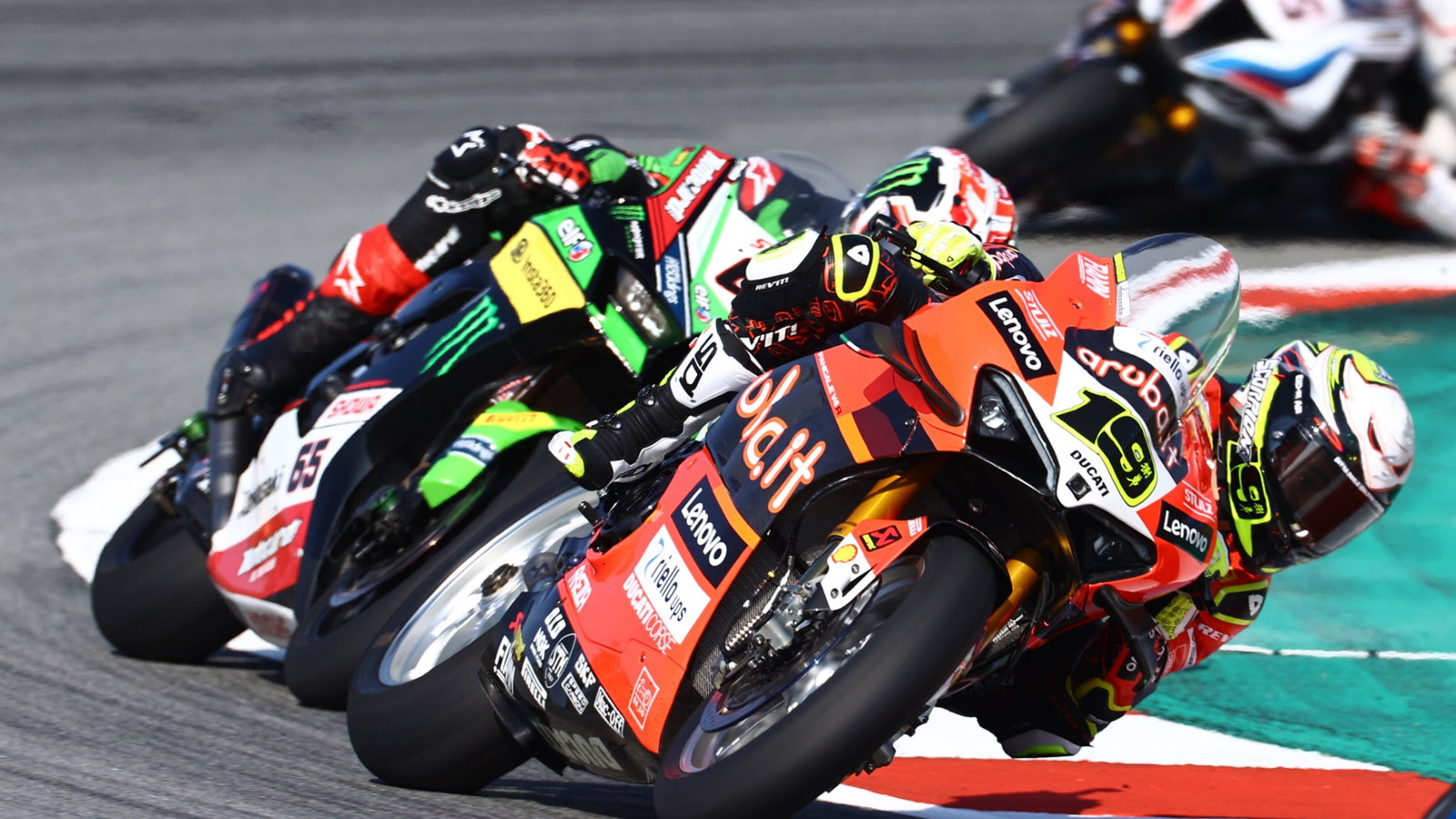 Jonathan Rea Kawasaki, Alvaro Bautista Ducati, WorldSBK Catalunya