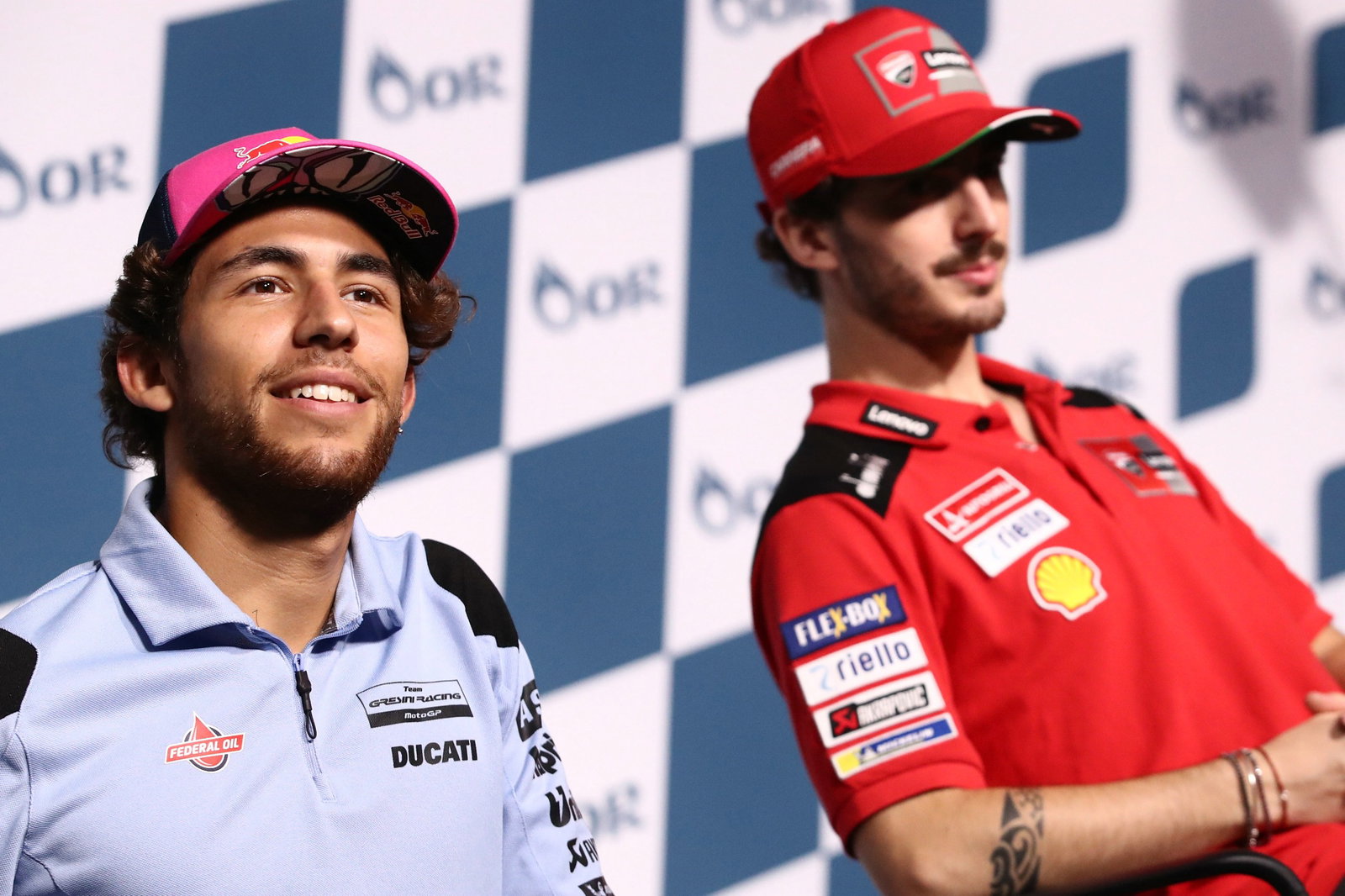 Enea Bastianini, Francesco Bagnaia, Thailand MotoGP. 29 September