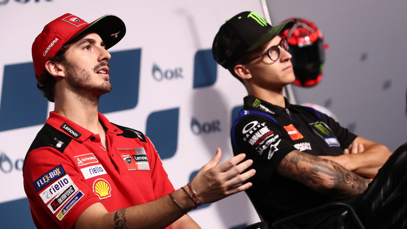 Francesco Bagnaia , Fabio Quartararo, Thailand MotoGP. 29 September