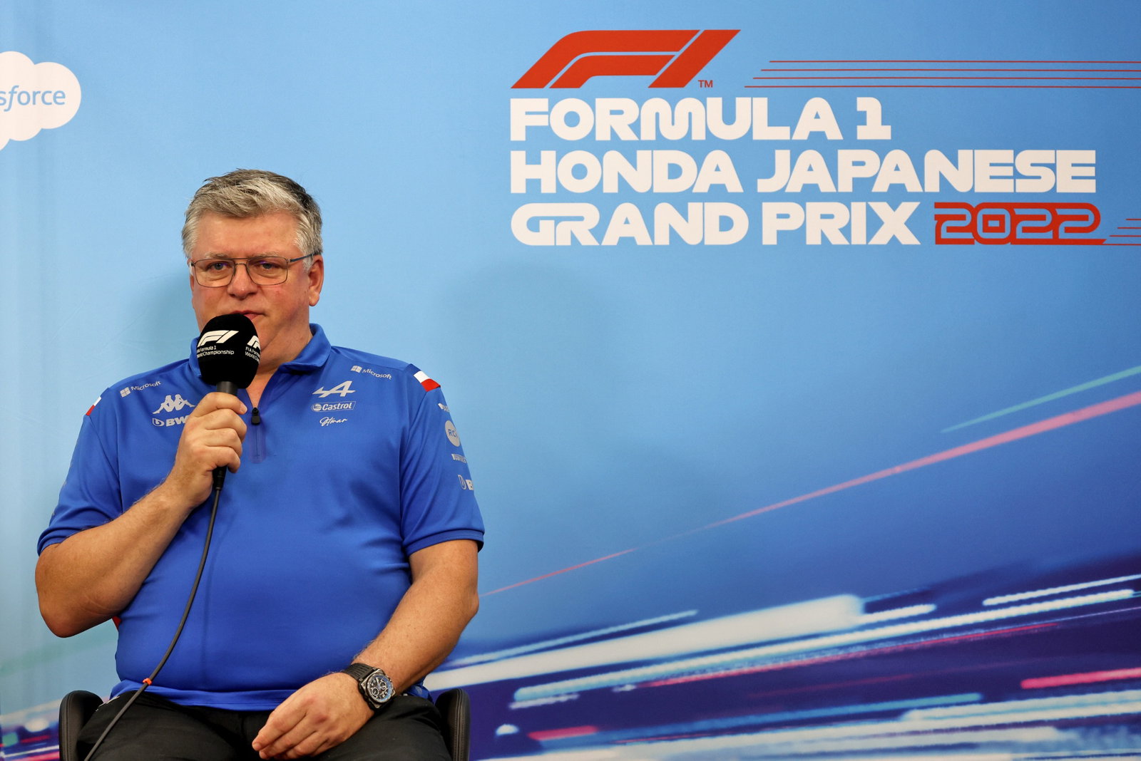 Otmar Szafnauer (AS) ) Tim F1 Alpine, Ketua Tim dalam Konferensi Pers FIA. Kejuaraan Dunia Formula 1, Rd 18,