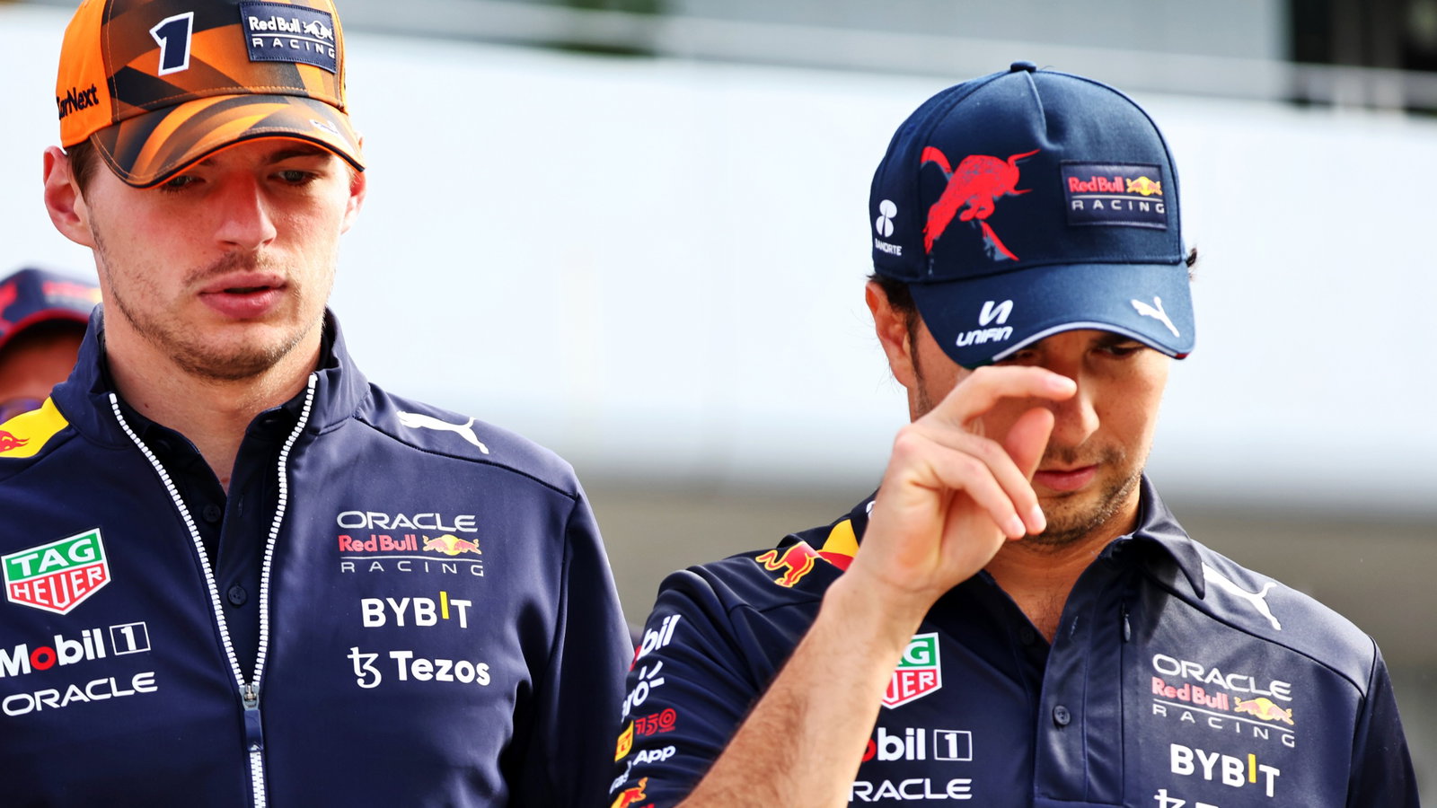 (L to R): Max Verstappen (NLD) 