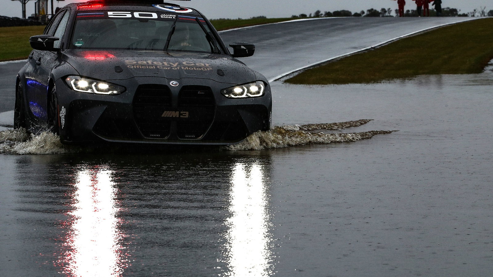 Rain on track, Australian MotoGP, 13 October
