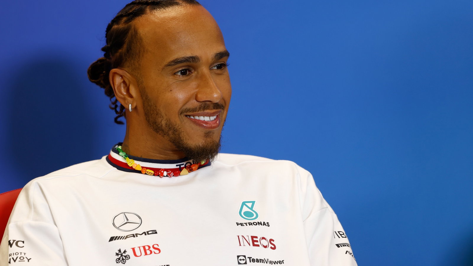 Lewis Hamilton (GBR) Mercedes AMG F1 in the FIA Press Conference. Formula 1