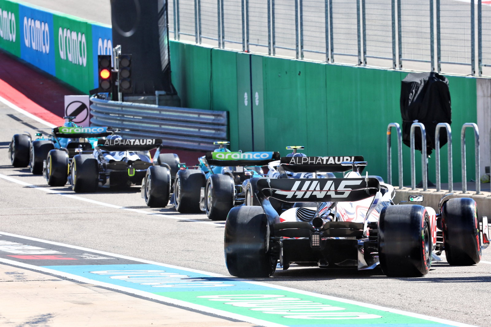 Antonio Giovinazzi (ITA) Haas VF-22 Test Driver leaves the pits. Formula 1 World Championship, Rd 19, United States Grand