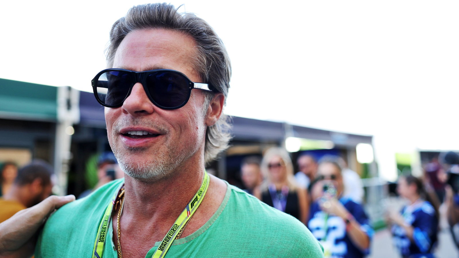 Brad Pitt (USA) Actor. Formula 1 World Championship, Rd 19, United States Grand Prix, Austin, Texas, USA, Qualifying