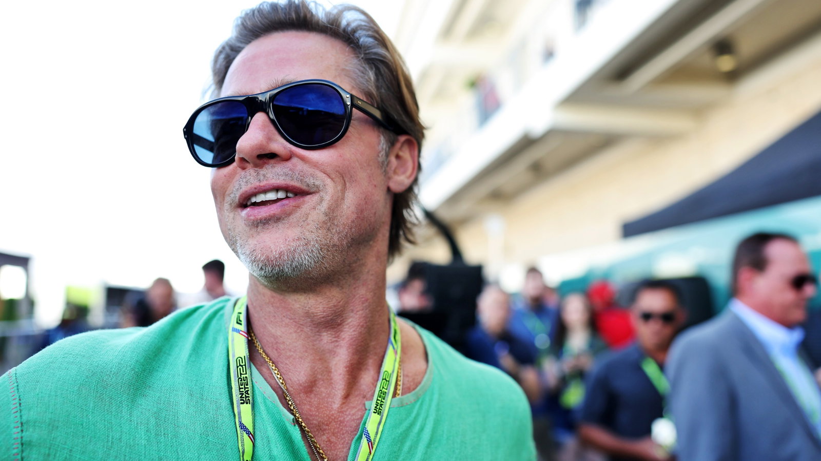 Brad Pitt (USA) Actor. Formula 1 World Championship, Rd 19, United States Grand Prix, Austin, Texas, USA, Qualifying