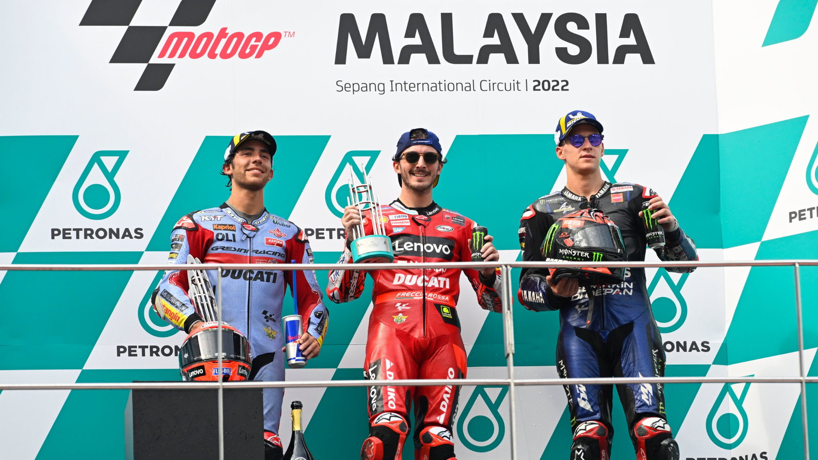 Enea Bastianini, Francesco Bagnaia, Fabio Quartararo, MotoGP race, Malaysian MotoGP, 23 October