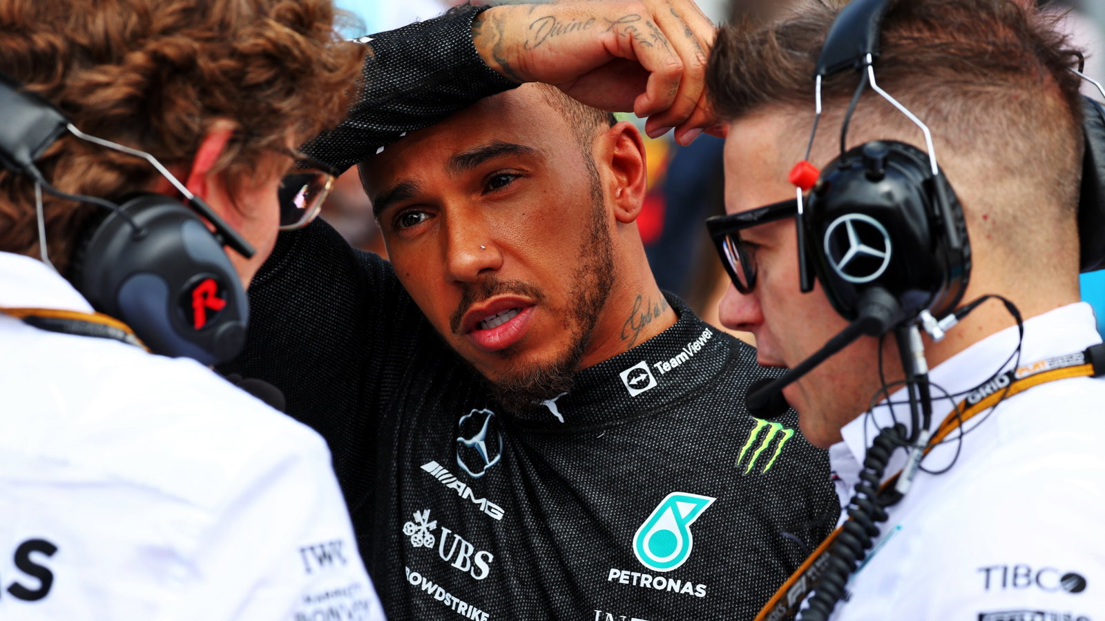 Lewis Hamilton (GBR) Mercedes AMG F1 on the grid. Formula 1 World Championship, Rd 19, United States Grand Prix, Austin,