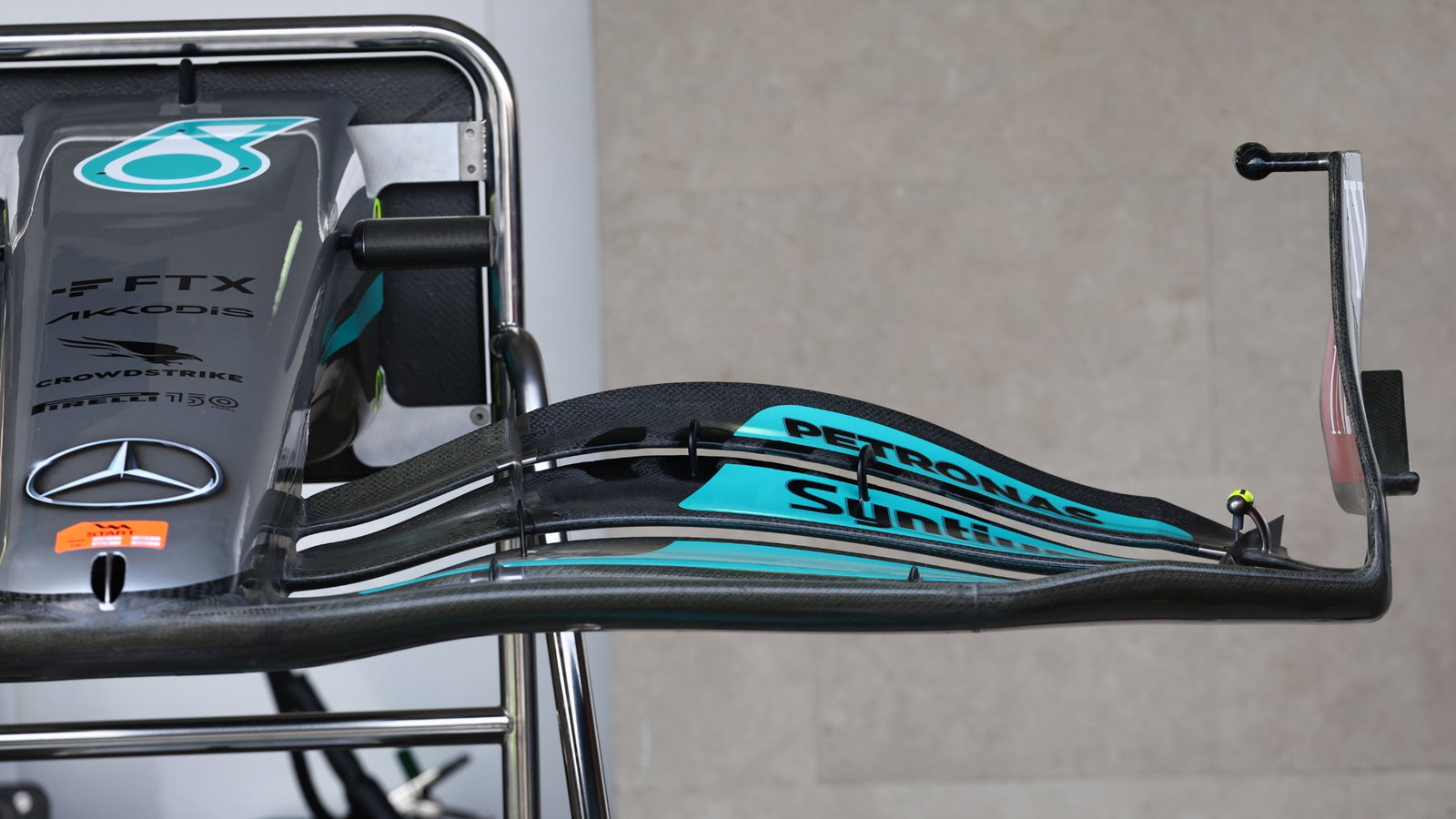 The Mercedes front wing not