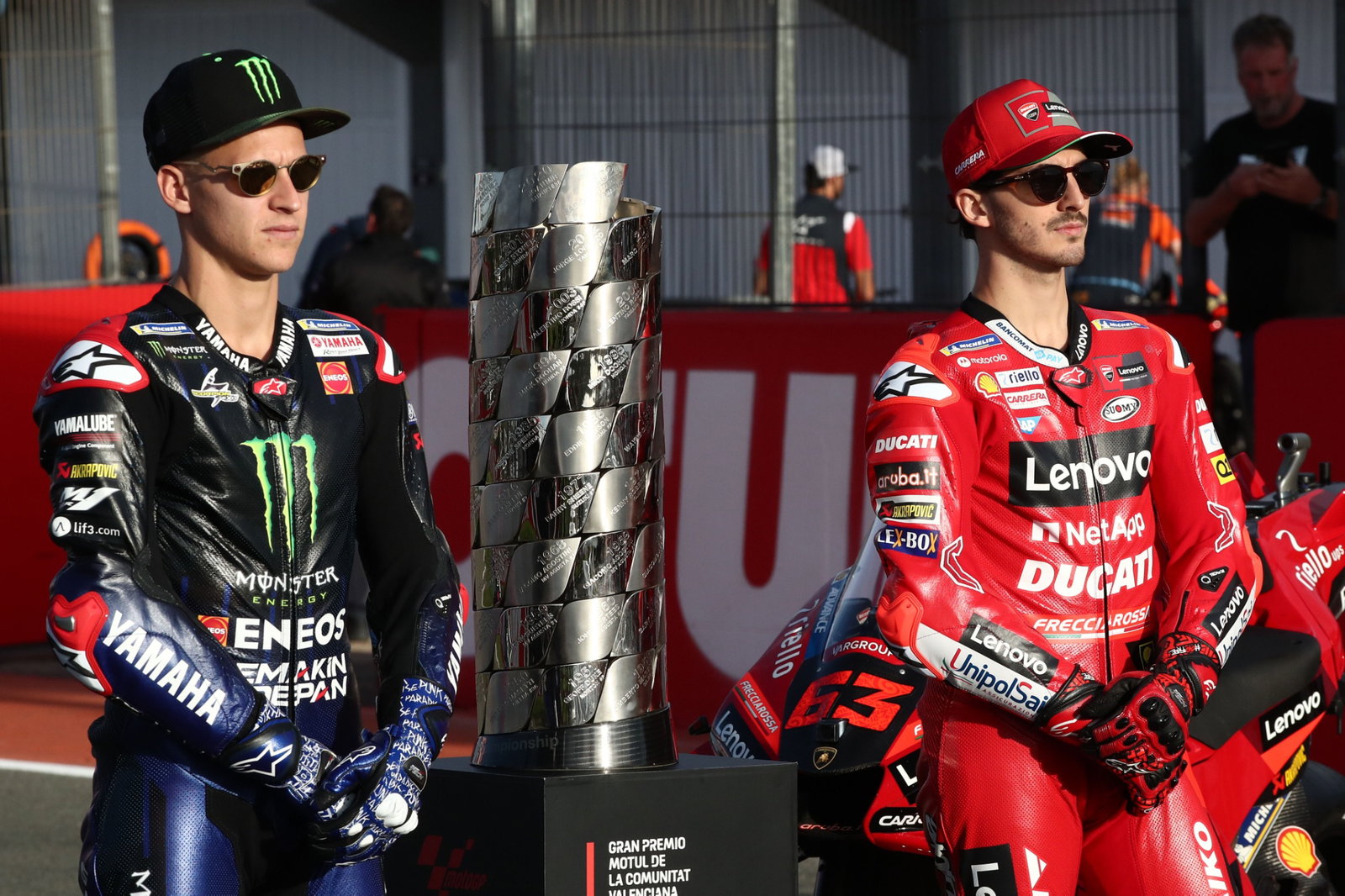 Fabio Quartararo, Francesco Bagnaia, Valencia MotoGP, 3 November