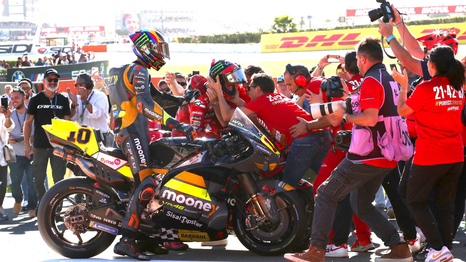 Luca Marini Francesco Bagnaia MotoGP race, Valencia MotoGP. 6 November