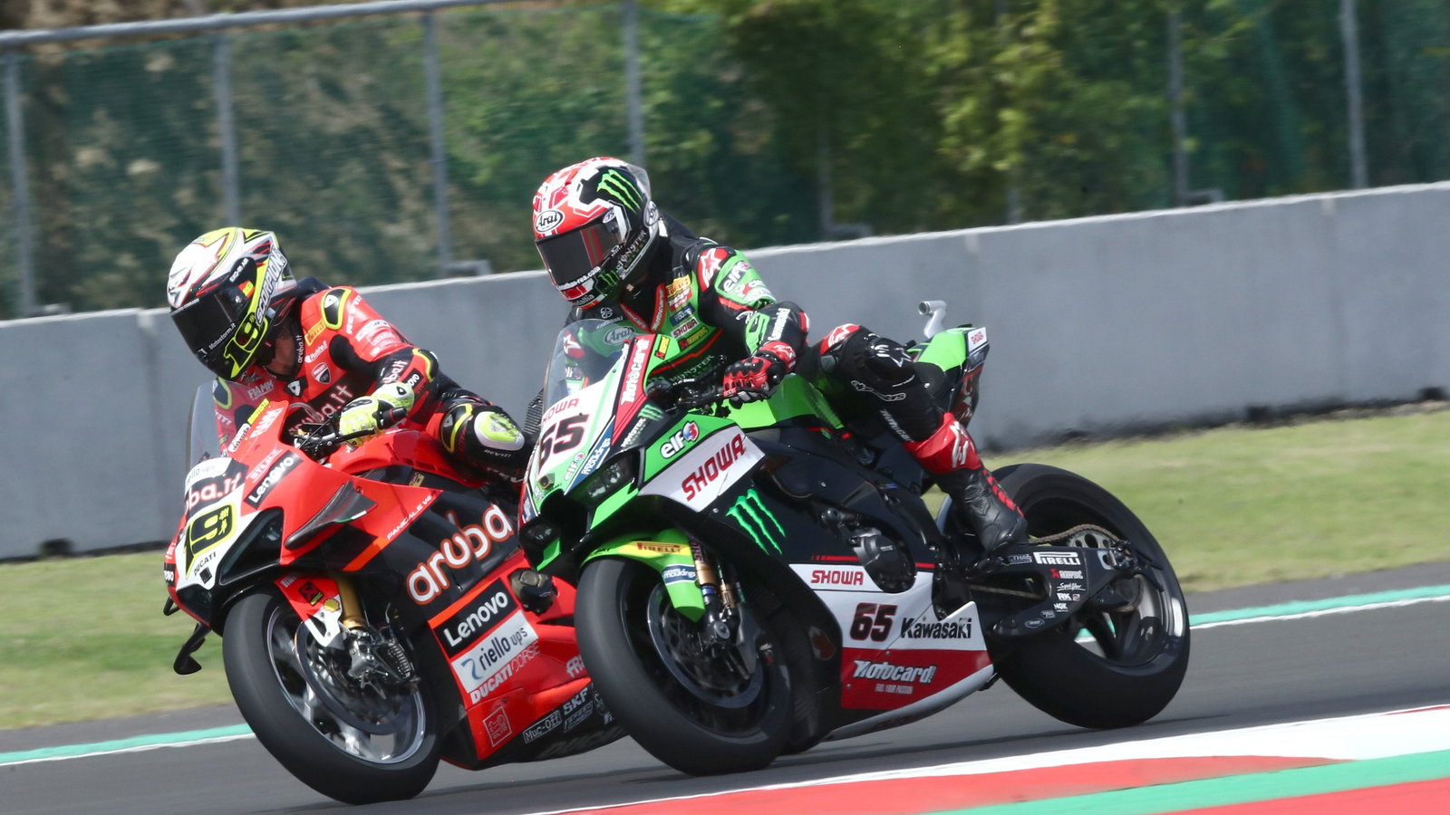 Jonathan Rea Kawasaki, Alvaro Bautista Ducati, WorldSBK Mandalika 