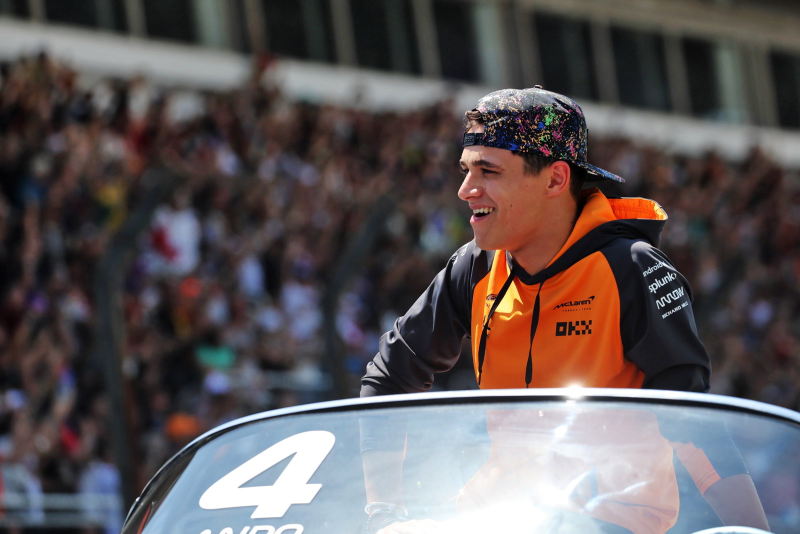 Lando Norris (GBR) McLaren on the drivers parade. Formula 1 World Championship, Rd 21, Brazilian Grand Prix, Sao Paulo,