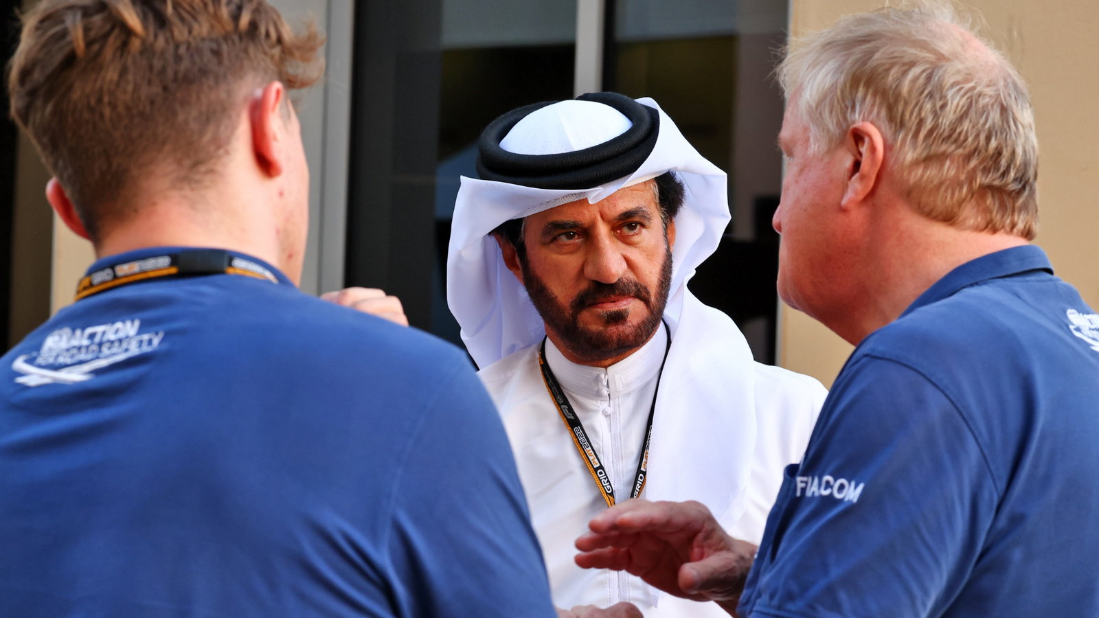 Mohammed Bin Sulayem (UAE) FIA President with Jo Bauer (GER) FIA Delegate (Right). Formula 1 World Championship, Rd 22,