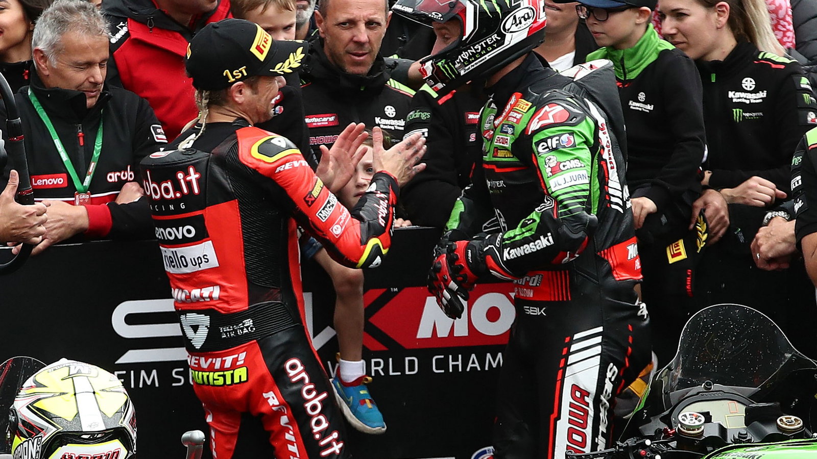 Jonathan Rea Kawasaki, Alvaro Bautista Ducati, WorldSBK Phillip Island