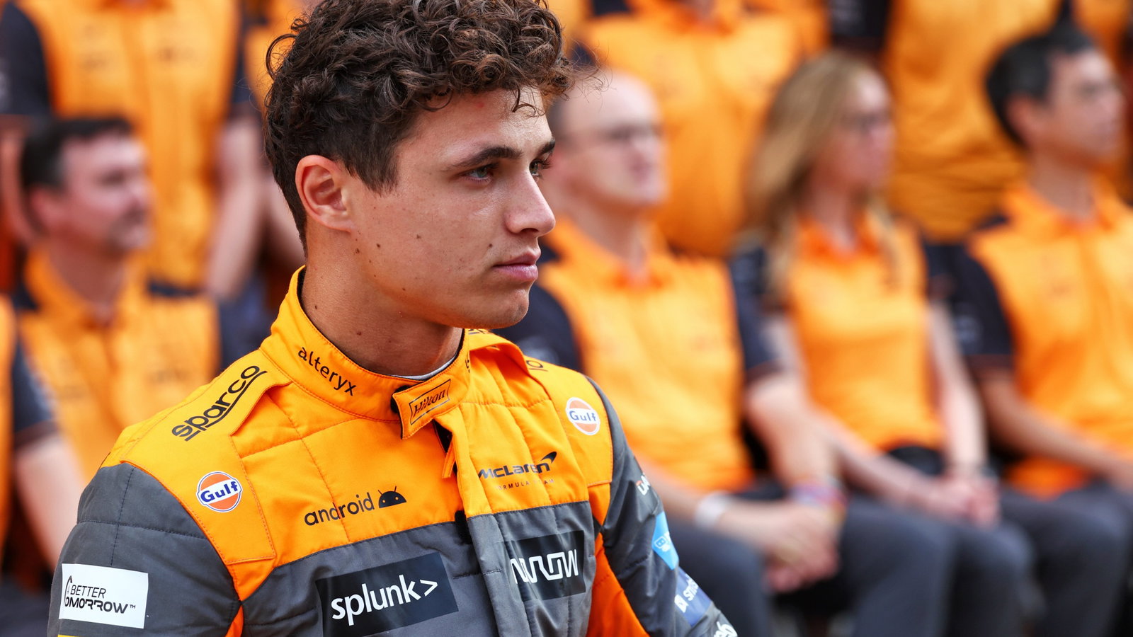Lando Norris (GBR) McLaren at a team photograph. Formula 1 World Championship, Rd 22, Abu Dhabi Grand Prix, Yas Marina