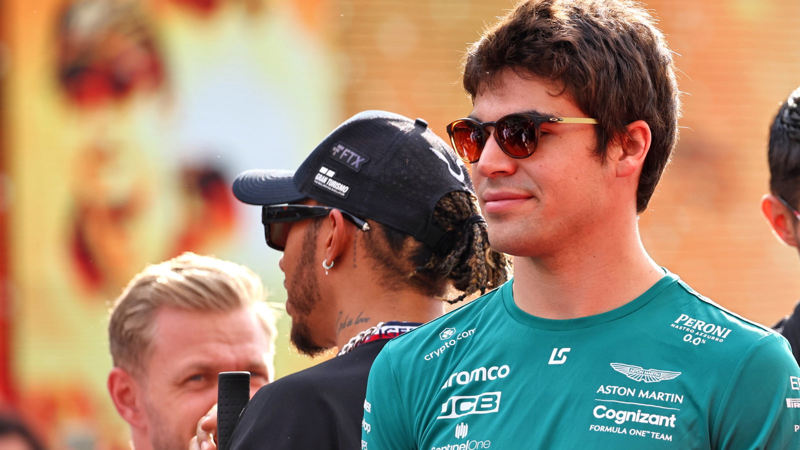 Lance Stroll (CDN) Aston Martin F1 Team on the drivers parade. Formula 1 World Championship, Rd 22, Abu Dhabi Grand Prix,