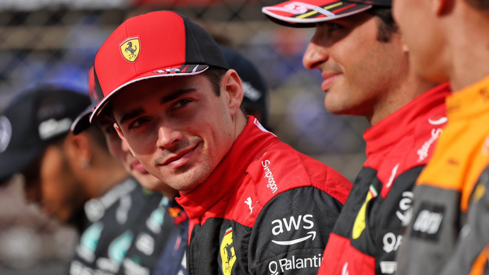 Charles Leclerc (MON) Ferrari at the drivers end of season group photograph. Formula 1 World Championship, Rd 22, Abu