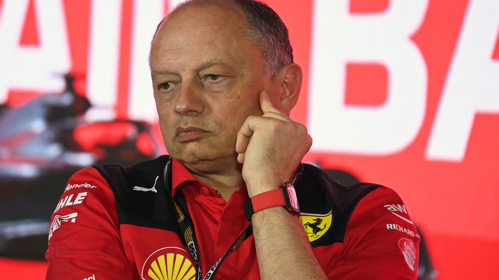 Frederic Vasseur (FRA) Ferrari Team Principal in the FIA Press Conference. Formula 1 World Championship, Rd 1, Bahrain