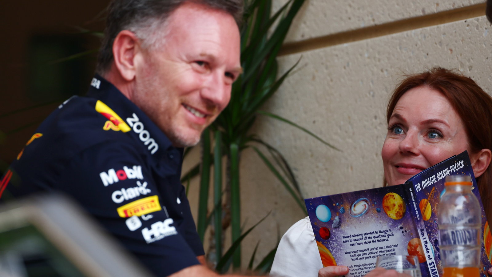 Christian Horner (GBR) Red Bull Racing Team Principal with his wife Geri Horner (GBR) Singer. Formula 1 World