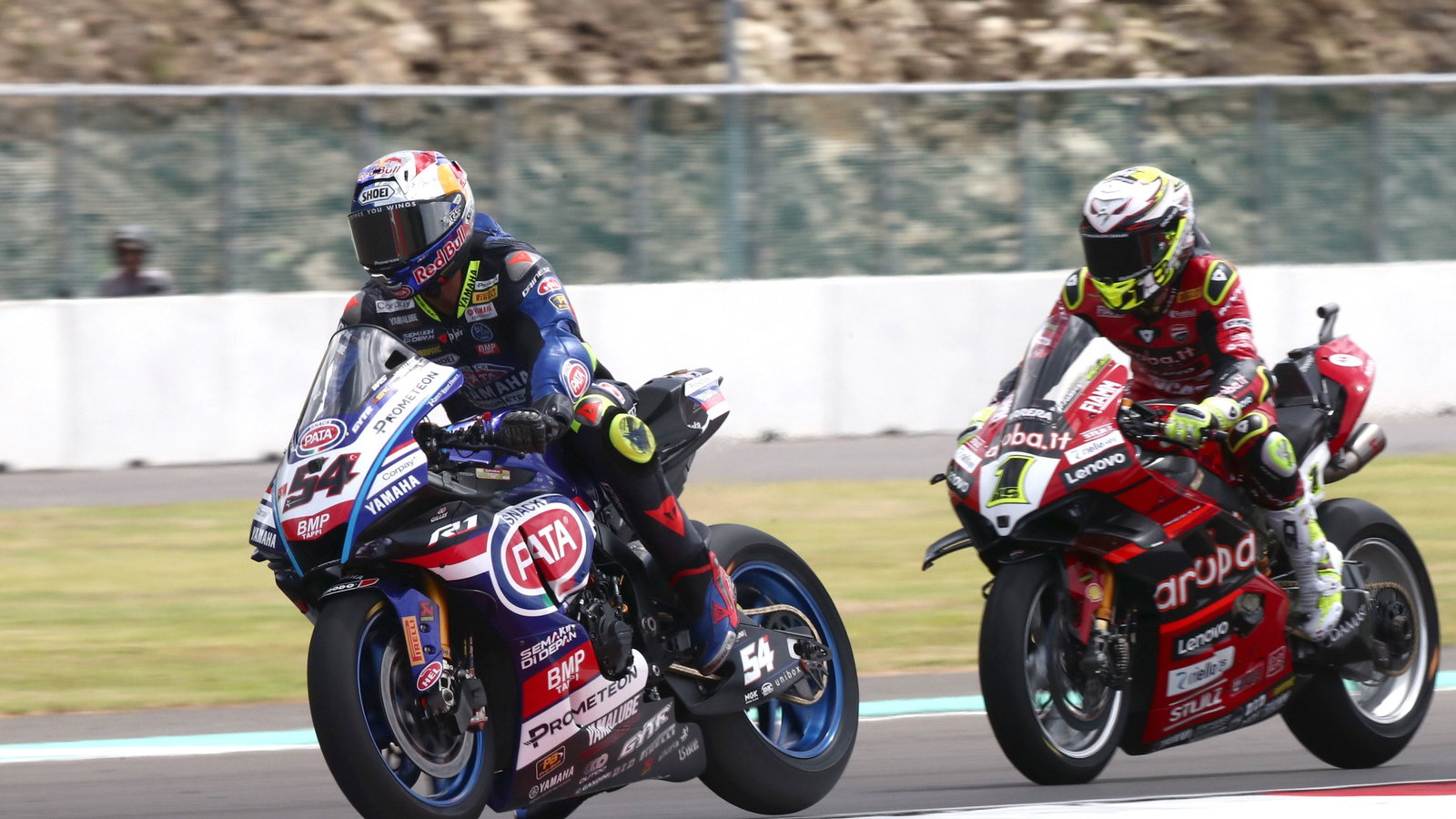 Toprak Razgatlioglu Yamaha, Alvaro Bautista Ducati, World Superbike Mandalika 2023