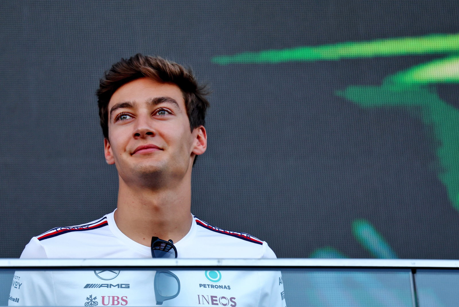 George Russell (GBR) Mercedes AMG F1 on the drivers' parade. Formula 1 World Championship, Rd 2, Saudi Arabian Grand Prix,
