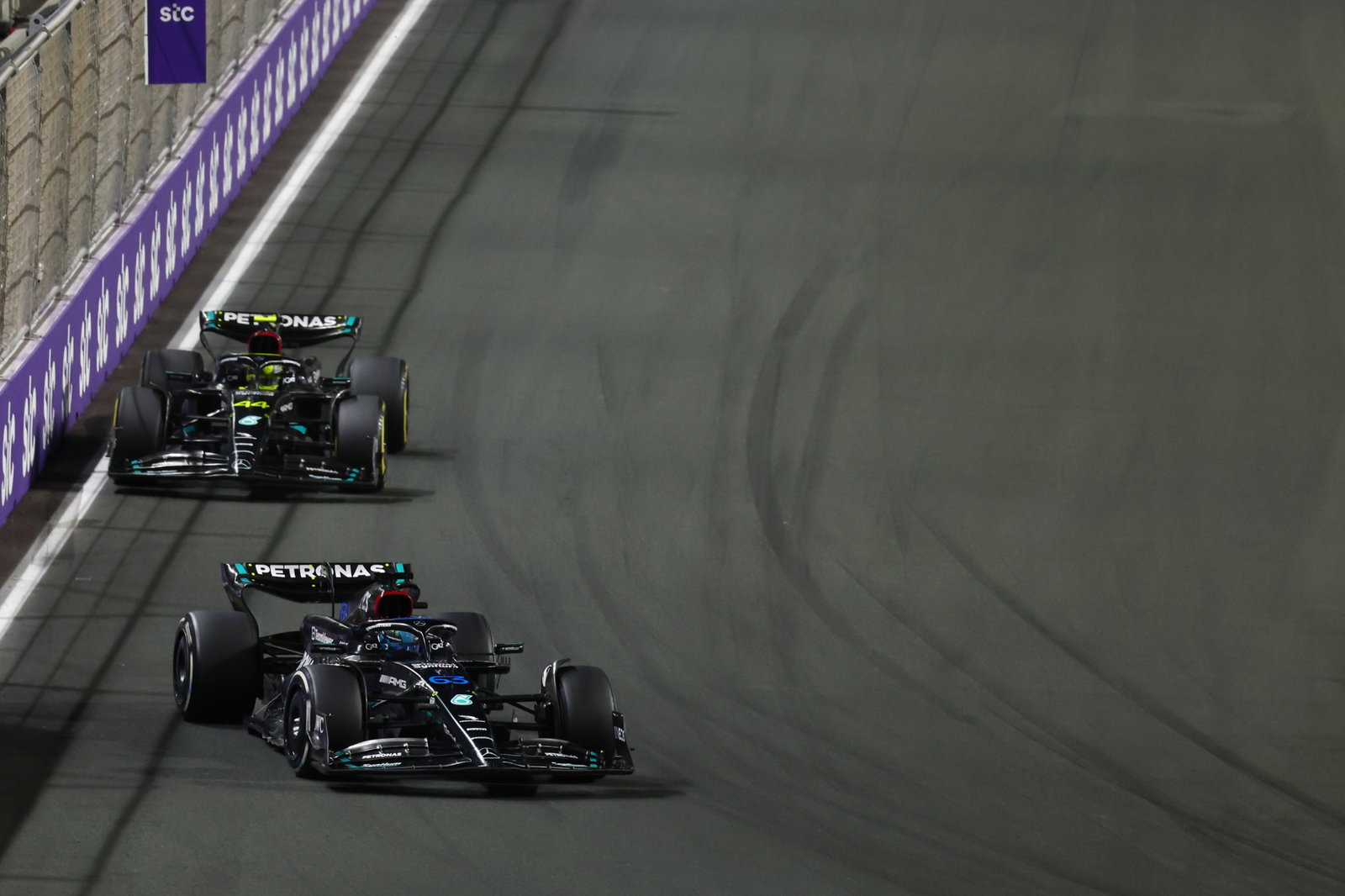 George Russell (GBR) Mercedes AMG F1 W14. Formula 1 World Championship, Rd 2, Saudi Arabian Grand Prix, Jeddah, Saudi