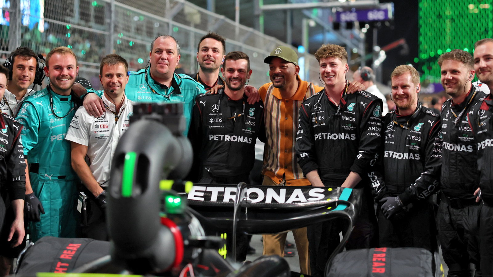 Will Smith (USA) Actor with Mercedes AMG F1 on the grid. Formula 1 World Championship, Rd 2, Saudi Arabian Grand Prix,