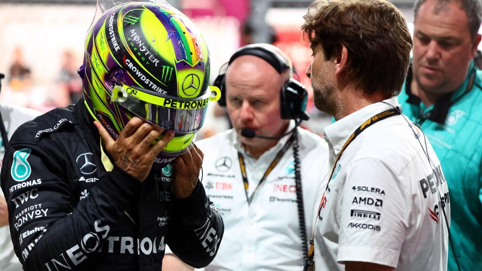 Lewis Hamilton (GBR) Mercedes AMG F1 on the grid. Formula 1 World Championship, Rd 2, Saudi Arabian Grand Prix, Jeddah,