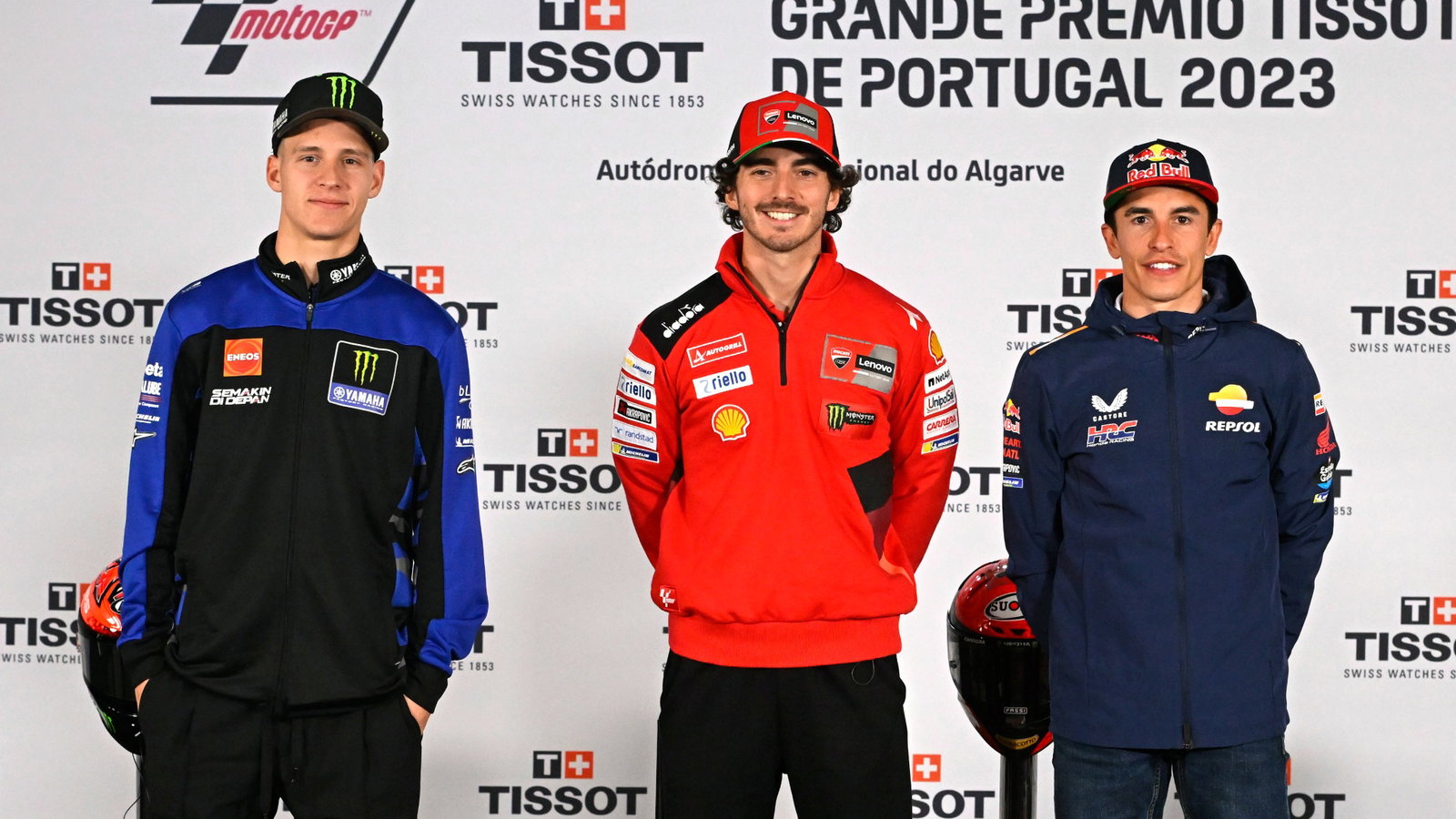 Fabio Quartararo, Francesco Bagnaia, Marc Marquez, Portuguese MotoGP 23 March