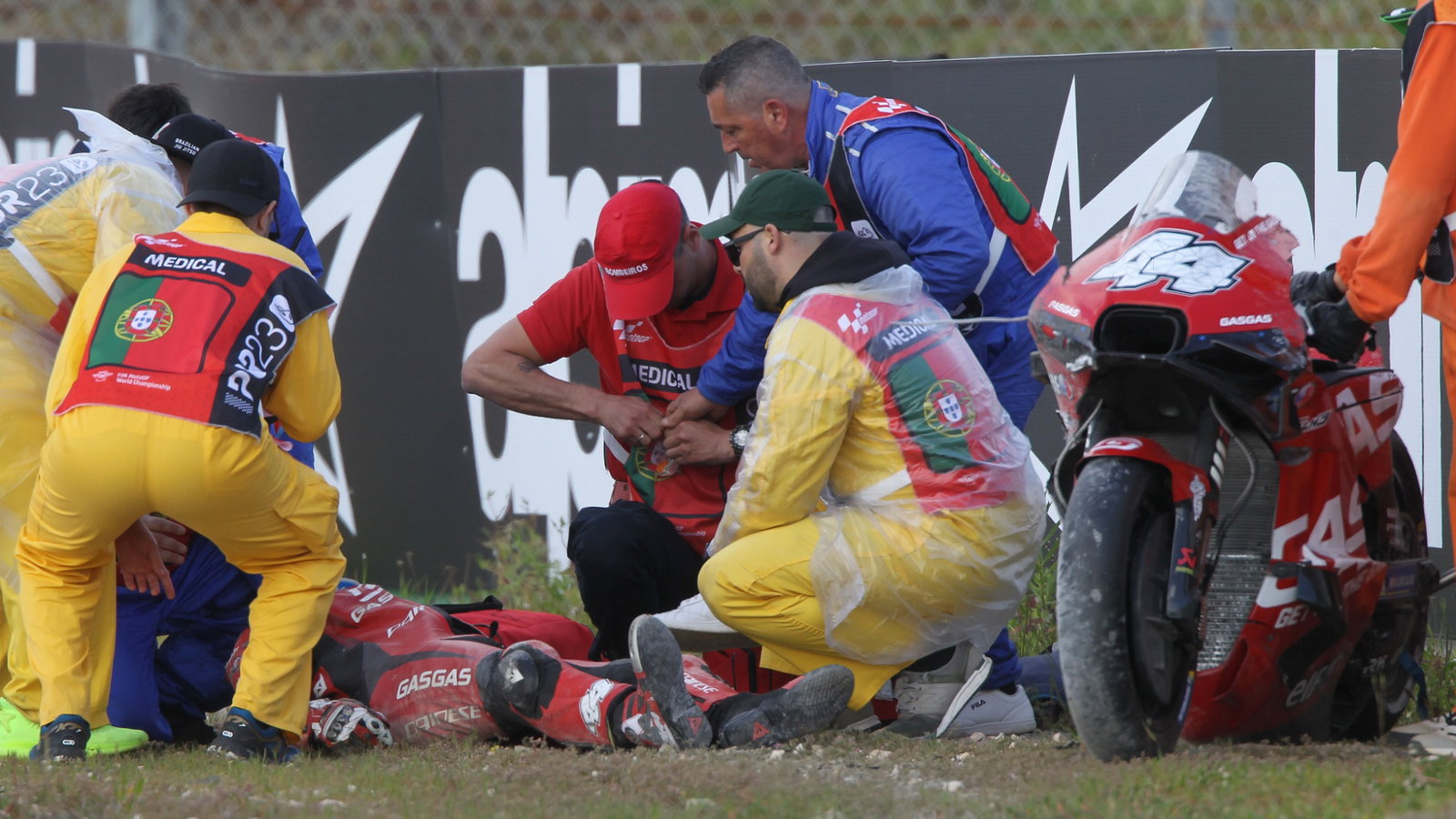Pol Espargaro crash, Portuguese MotoGP. 24 March