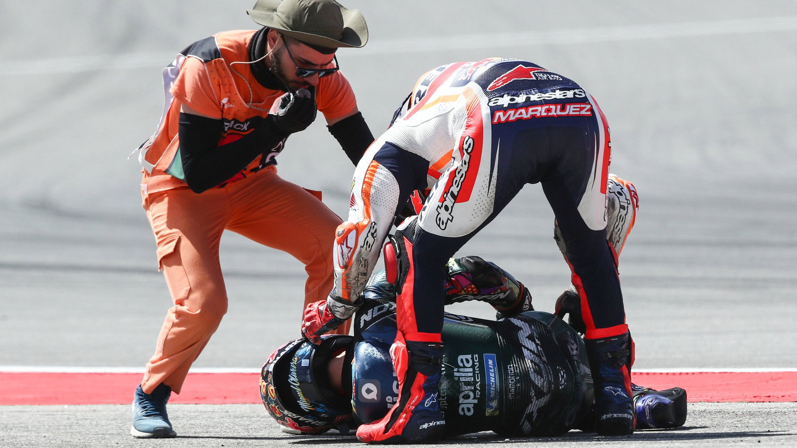 Miguel Oliveira, Marc Marquez crash, MotoGP race, Portuguese MotoGP, 26 March