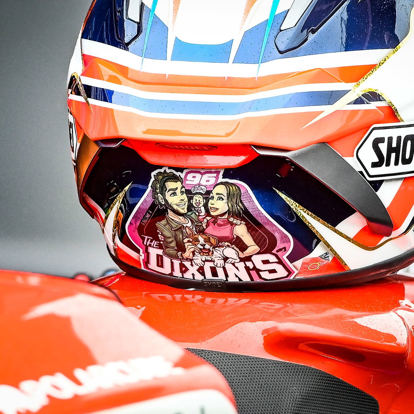 Jake Dixon, helmet , Moto2 race, Argentina MotoGP, 02 April