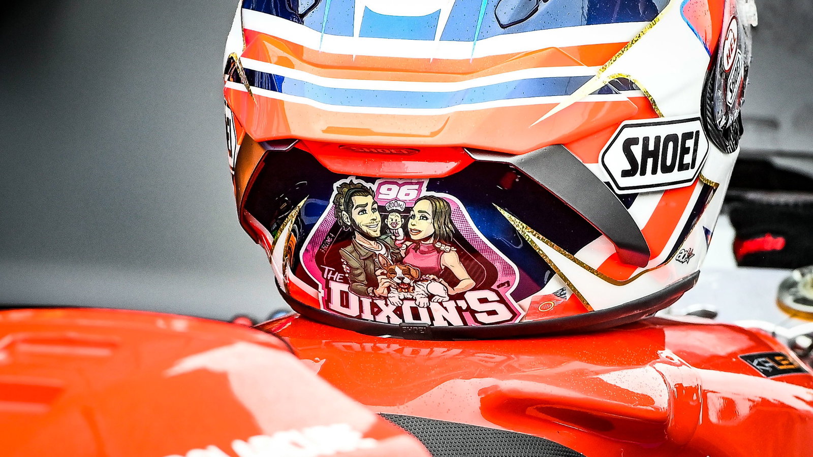 Jake Dixon, helmet , Moto2 race, Argentina MotoGP, 02 April