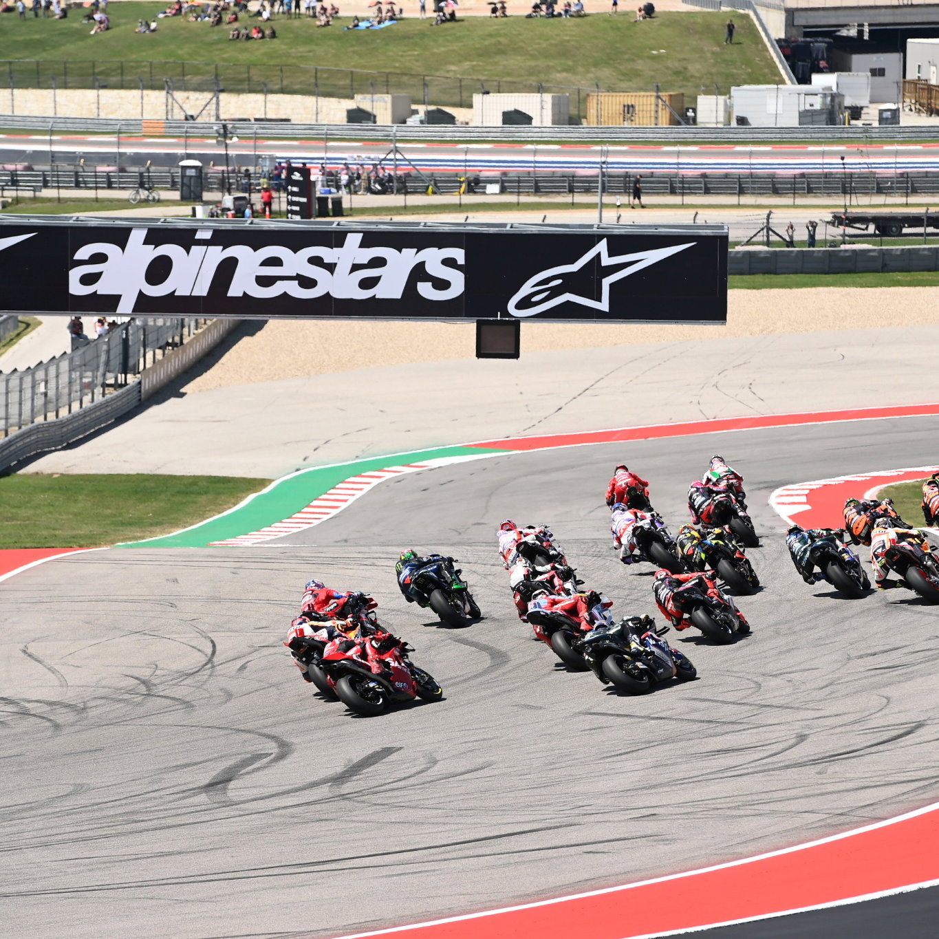 Race start, Alex Rins, Francesco Bagnaia, Sprint race, Grand Prix of the Americas, 15 April
