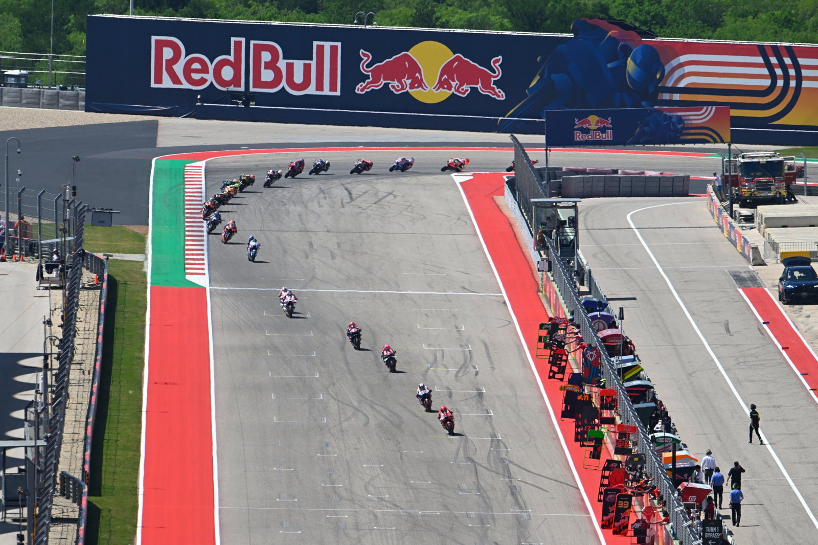 Francesco Bagnaia, ras aksi, Balapan sprint, Grand Prix Amerika, 15 April