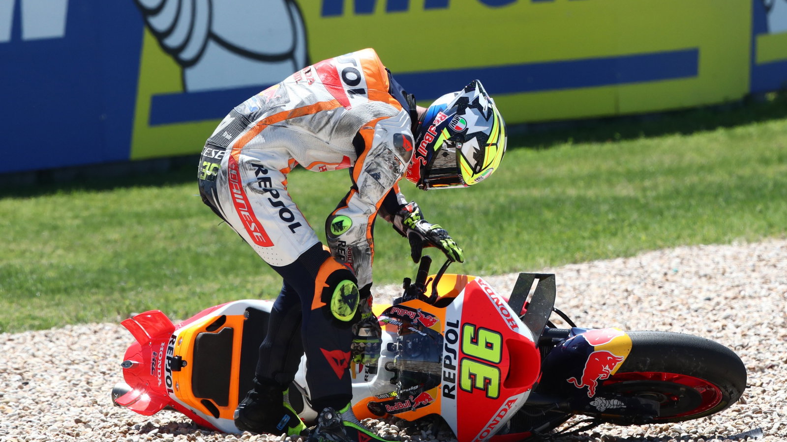Joan Mir crash, MotoGP race, Grand Prix Of The Americas, 16 April