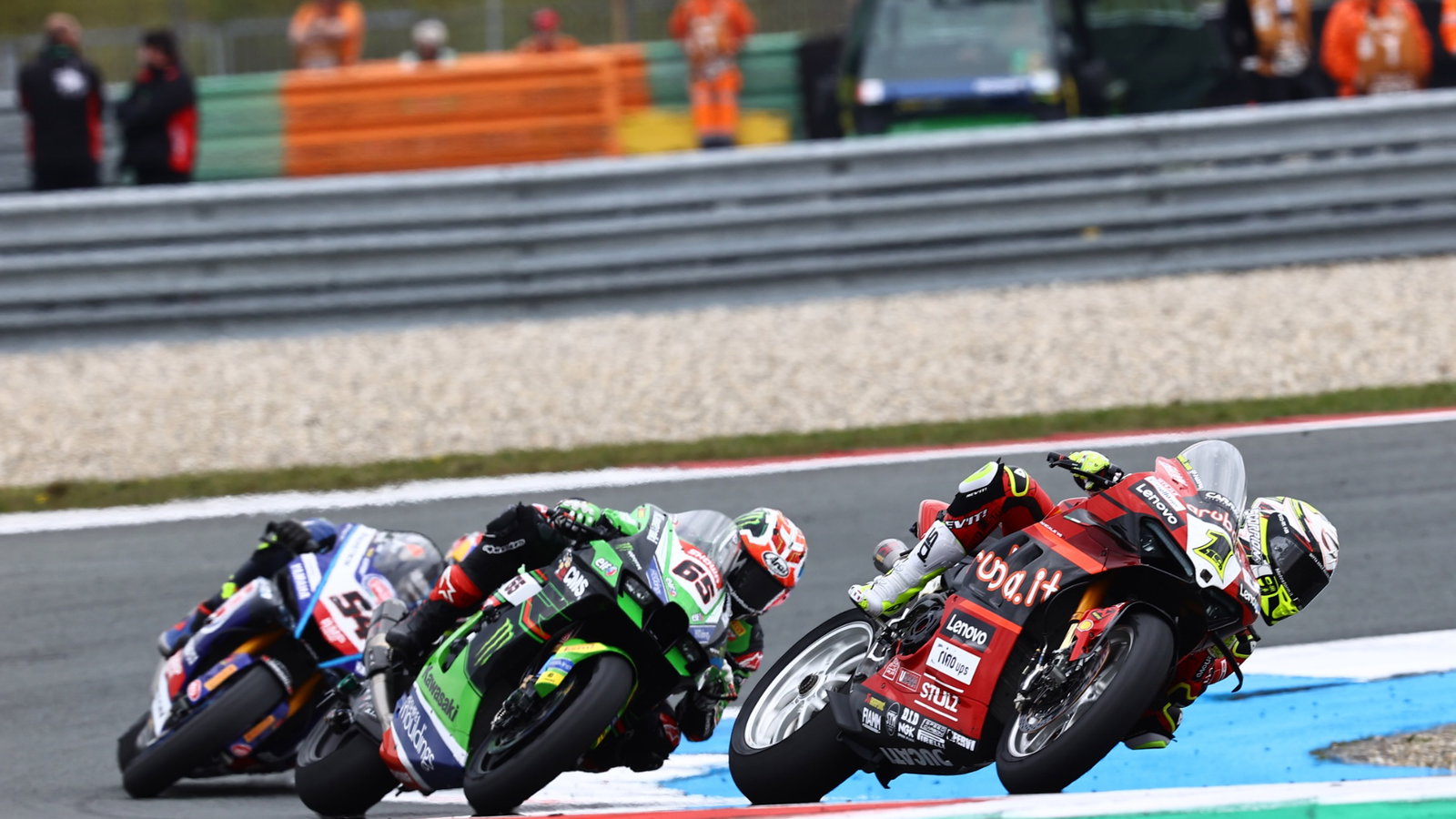 Alvaro Bautista, Jonathan Rea, Toprak Razgatlioglu WorldSBK Assen 2023