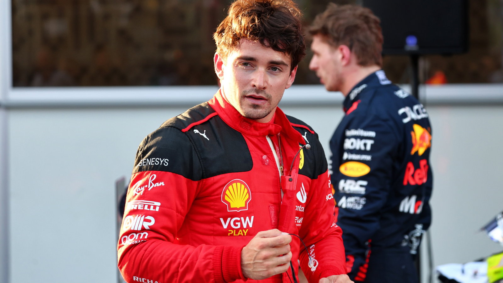Pole sitter Charles Leclerc (MON) Ferrari