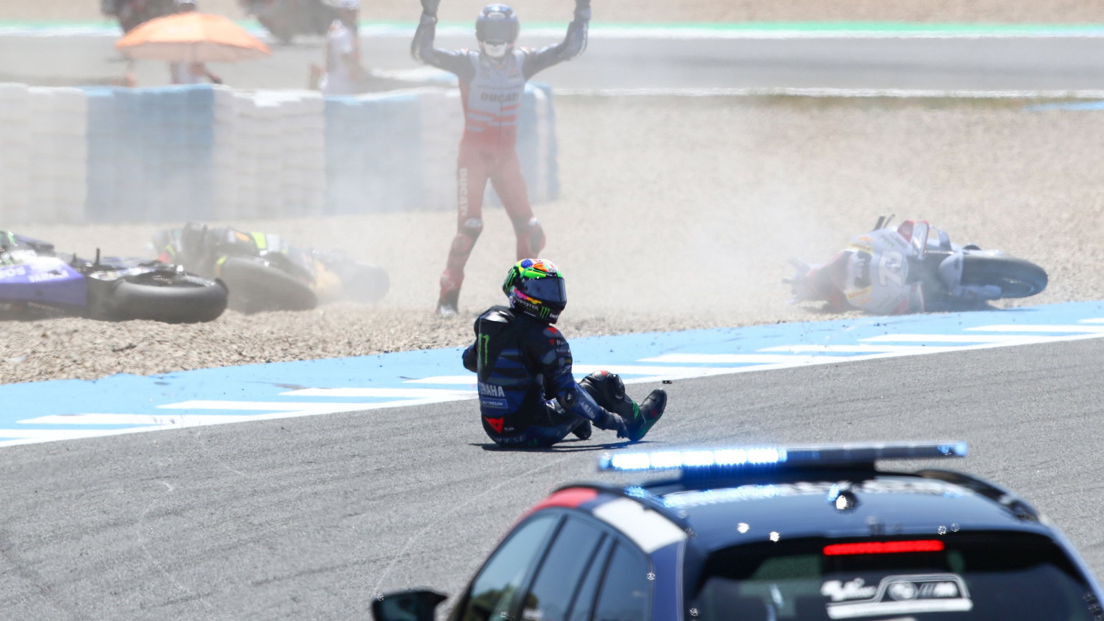 Alex Marquez crash, MotoGP, Spanish MotoGP sprint race, 29 April