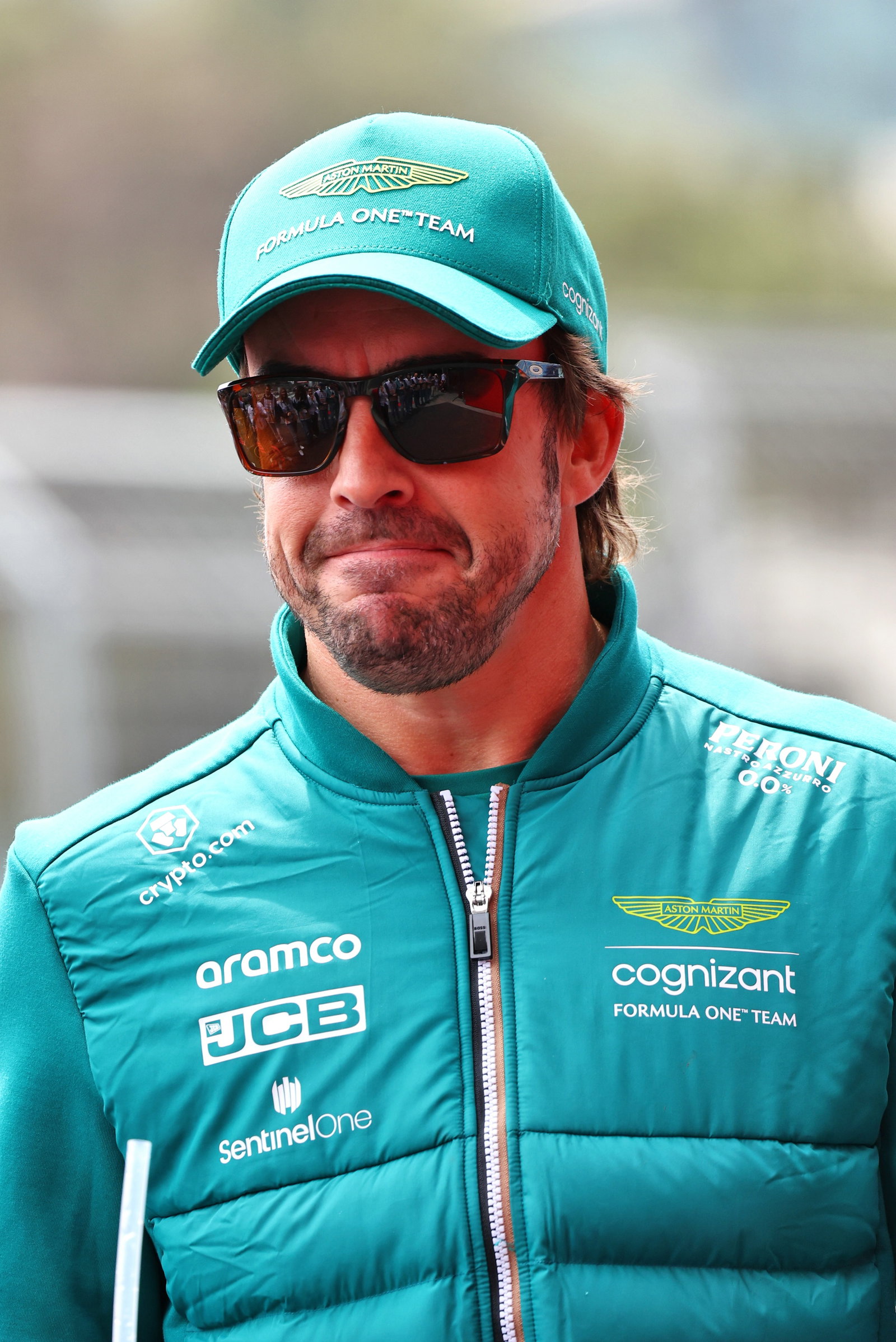 Fernando Alonso (ESP) Aston Martin F1 Team on the drivers' parade. Formula 1 World Championship, Rd 4, Azerbaijan Grand