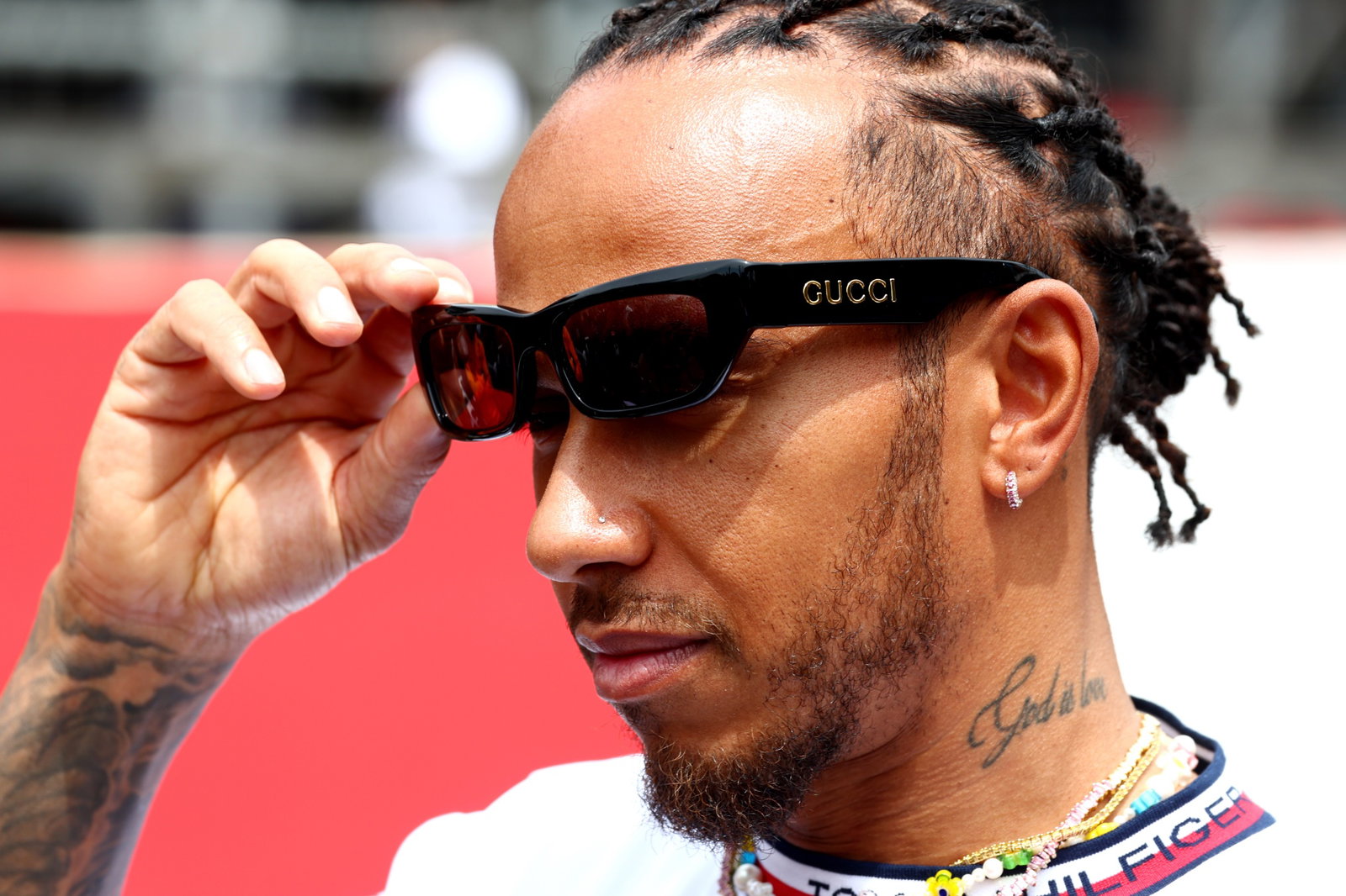 Lewis Hamilton (GBR) Mercedes AMG F1 on the drivers' parade. Formula 1 World Championship, Rd 4, Azerbaijan Grand Prix,