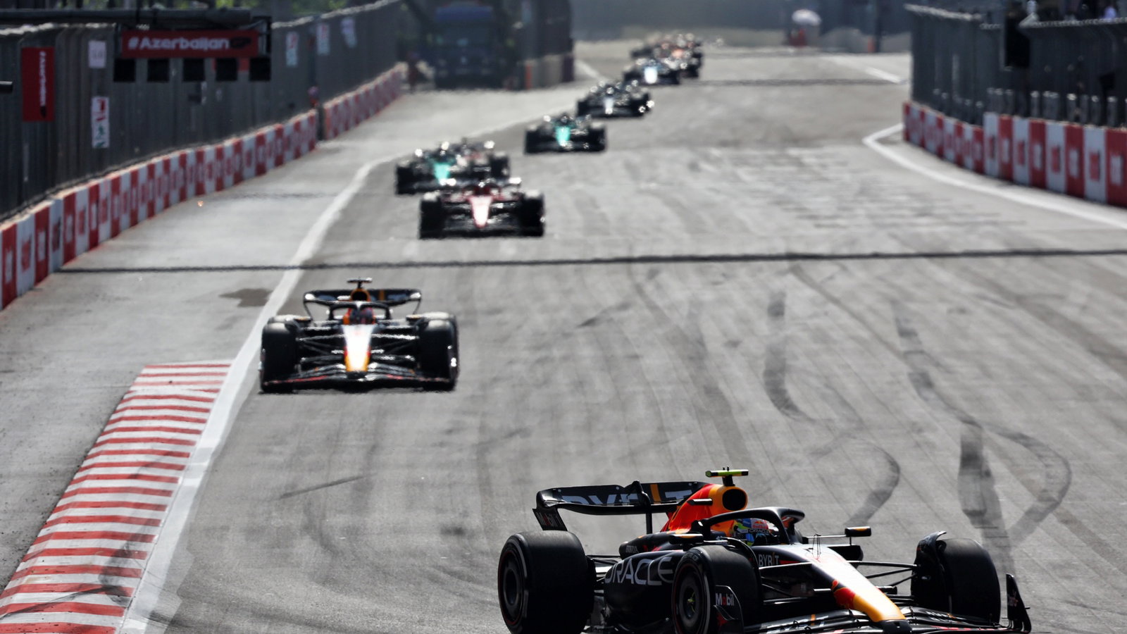 Sergio Perez (MEX) Red Bull Racing RB19. Formula 1 World Championship, Rd 4, Azerbaijan Grand Prix, Baku Street Circuit,