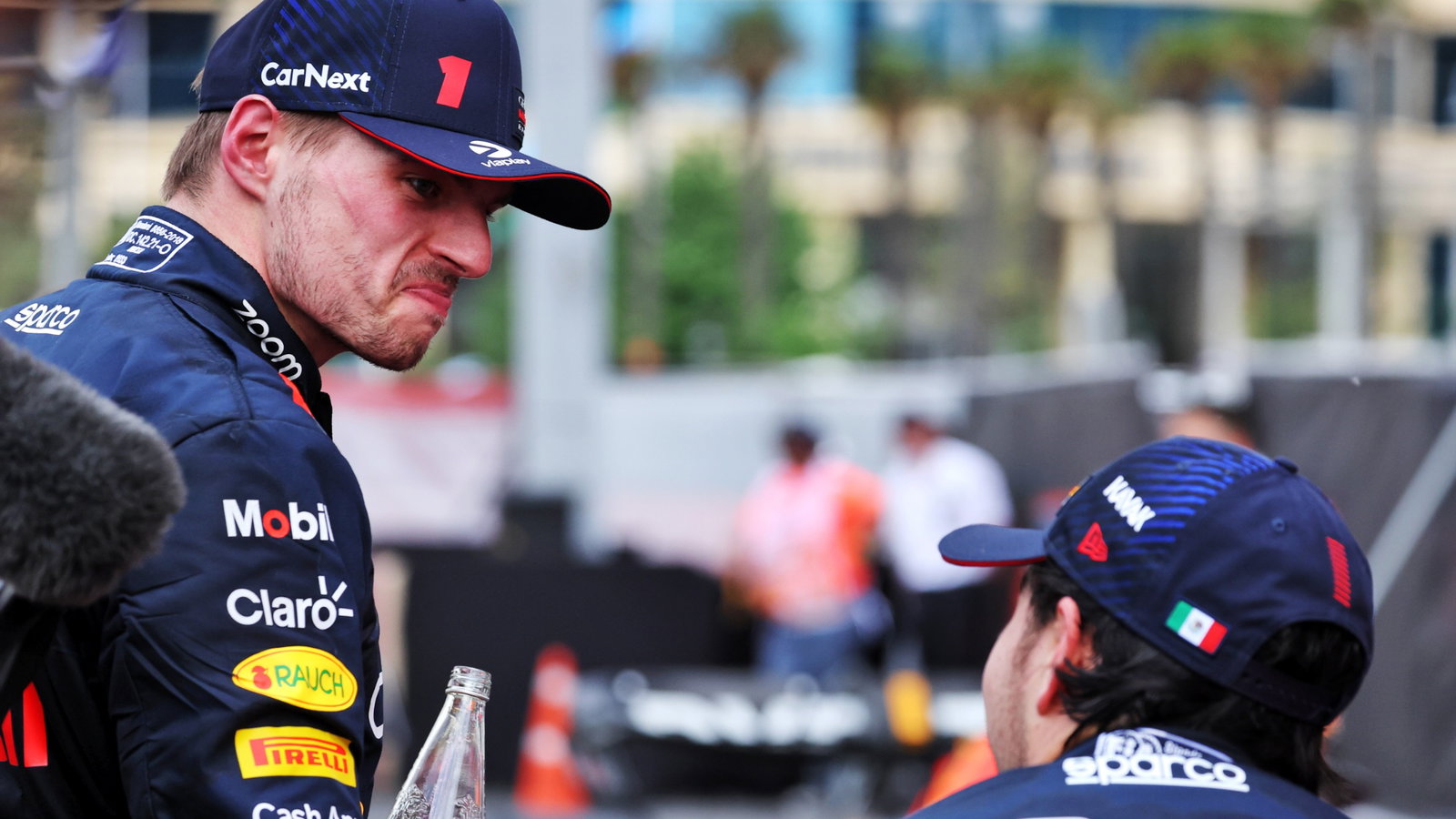 (L to R): Max Verstappen (NLD) Red Perez (MEX) Red Bull Racing. Formula