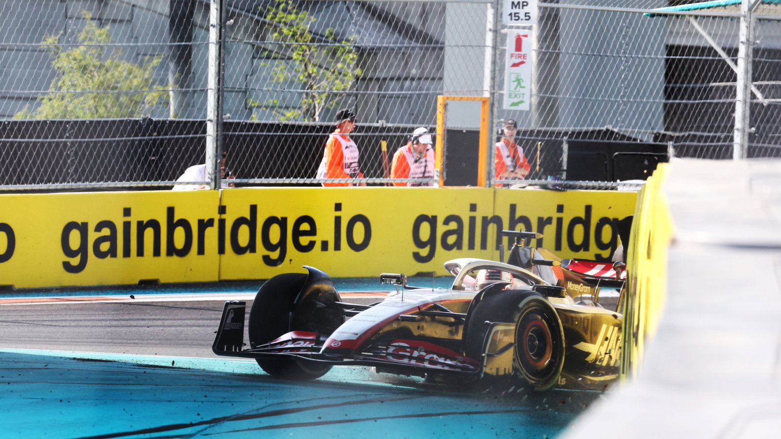 Kevin Magnussen (DEN) Haas VF-23 spins in the second practice session. Formula 1 World Championship, Rd 5, Miami Grand