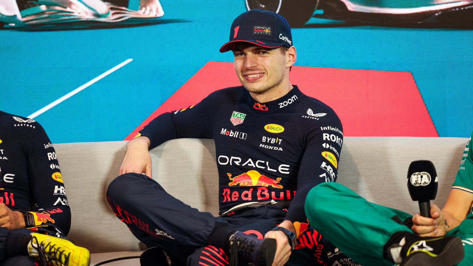 Max Verstappen (NLD) Red Bull Racing in the post race FIA Press Conference. Formula 1 World Championship, Rd 5, Miami