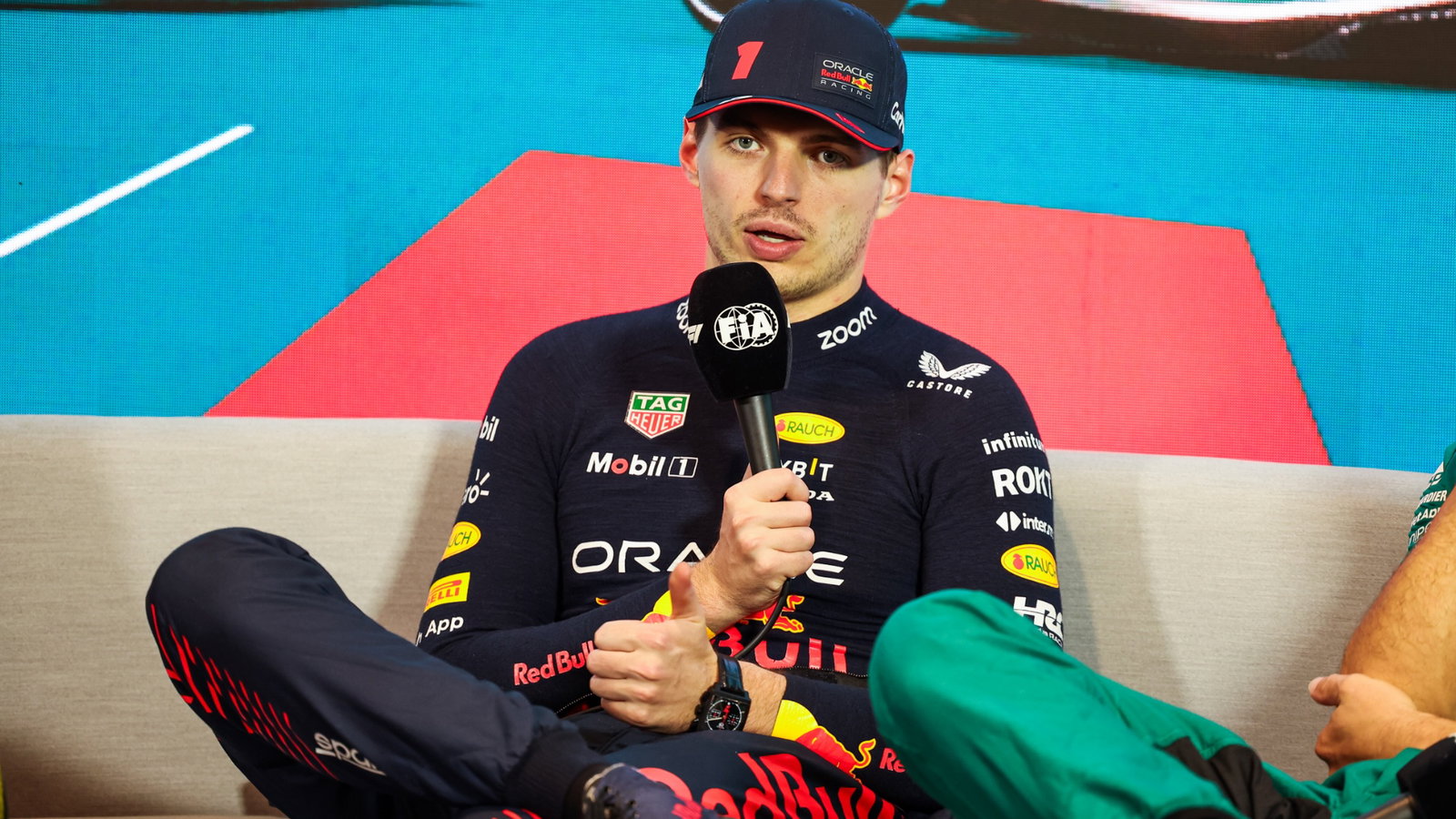 Max Verstappen (NLD) Red Bull Racing in the post race FIA Press Conference. Formula 1 World Championship, Rd 5, Miami