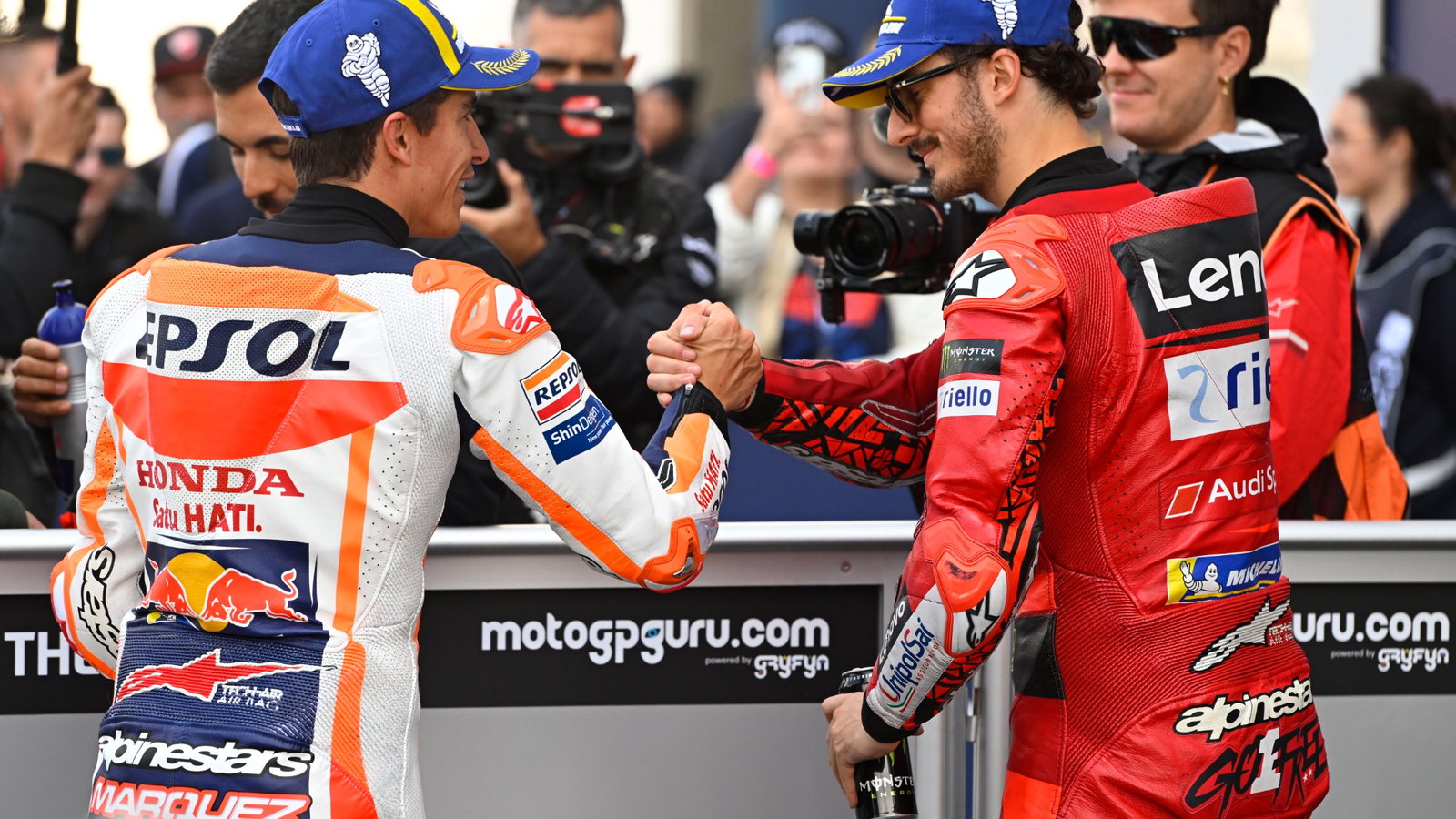 Francesco Bagnaia Ducati, Marc Marquez Honda, MotoGP Motegi 2023