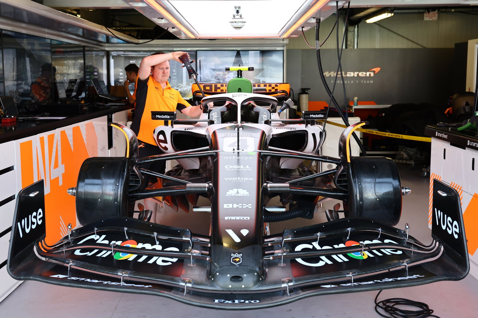 McLaren MCL60. Formula 1 World Championship, Rd 7, Monaco Grand Prix, Monte Carlo, Monaco, Preparation Day.-