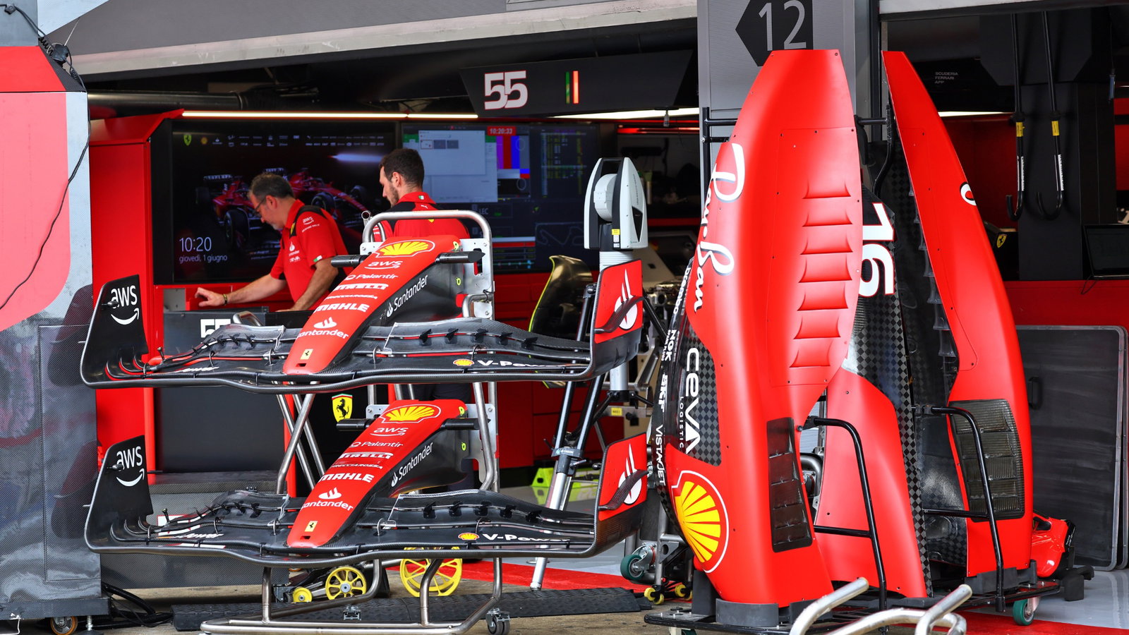 Ferrari SF-23 front wings and engine cover. Formula 1 World Championship, Rd 8, Spanish Grand Prix, Barcelona, Spain,